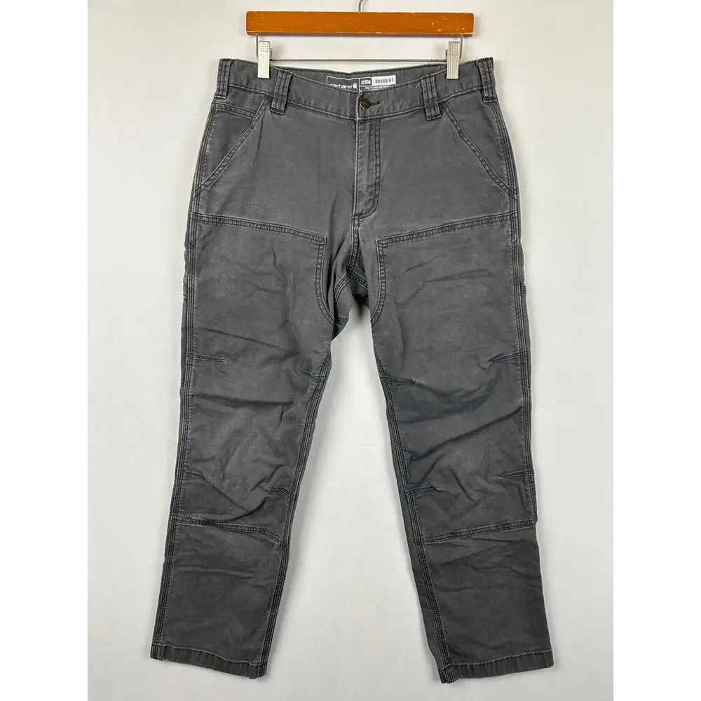 Carhartt Rugged Flex Canvas Double-Front Pant Shadow Size 32x30 (Measures 32x29)